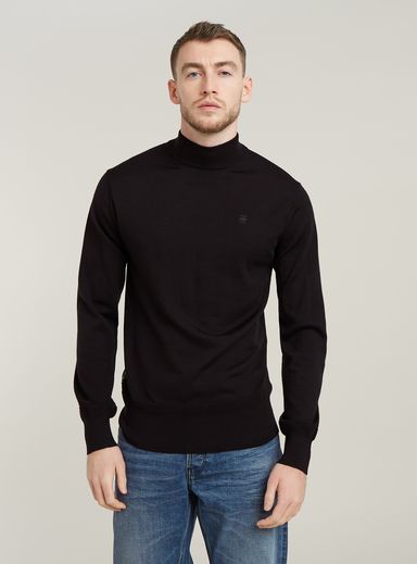 Premium Core Mock Neck Knitted Sweater